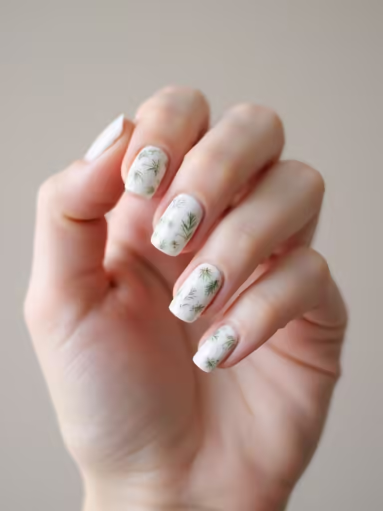 milchig-weißes Mikro-Blumenmuster