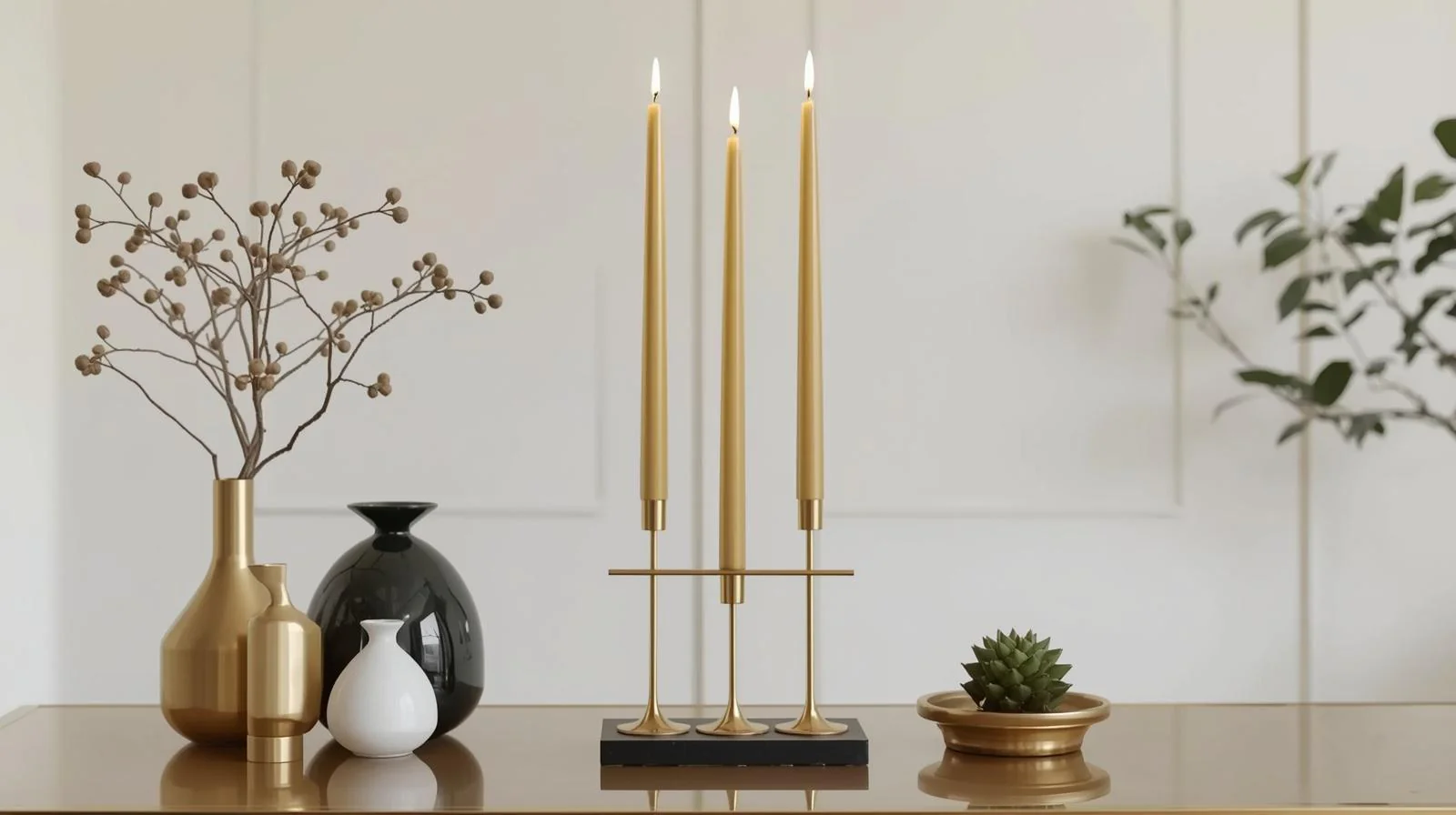 Moderne Wohndeko-Ideen mit eleganten Stabkerzen