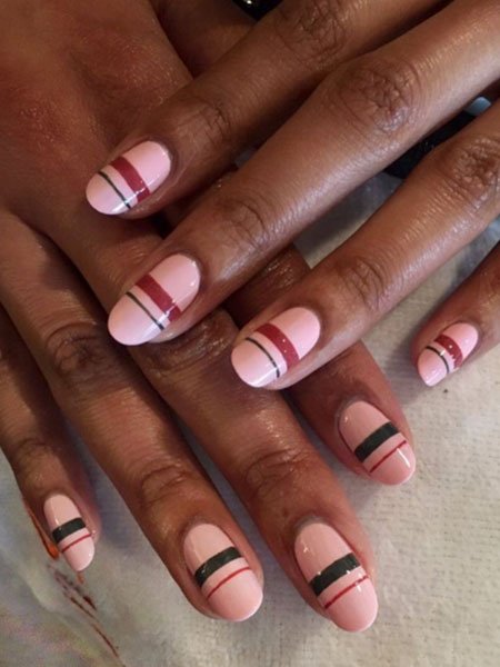 Gedämpfte Herbststreifennägel