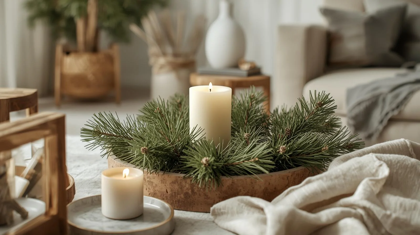 Natürlicher Kiefernduft bei der Kerzenherstellung