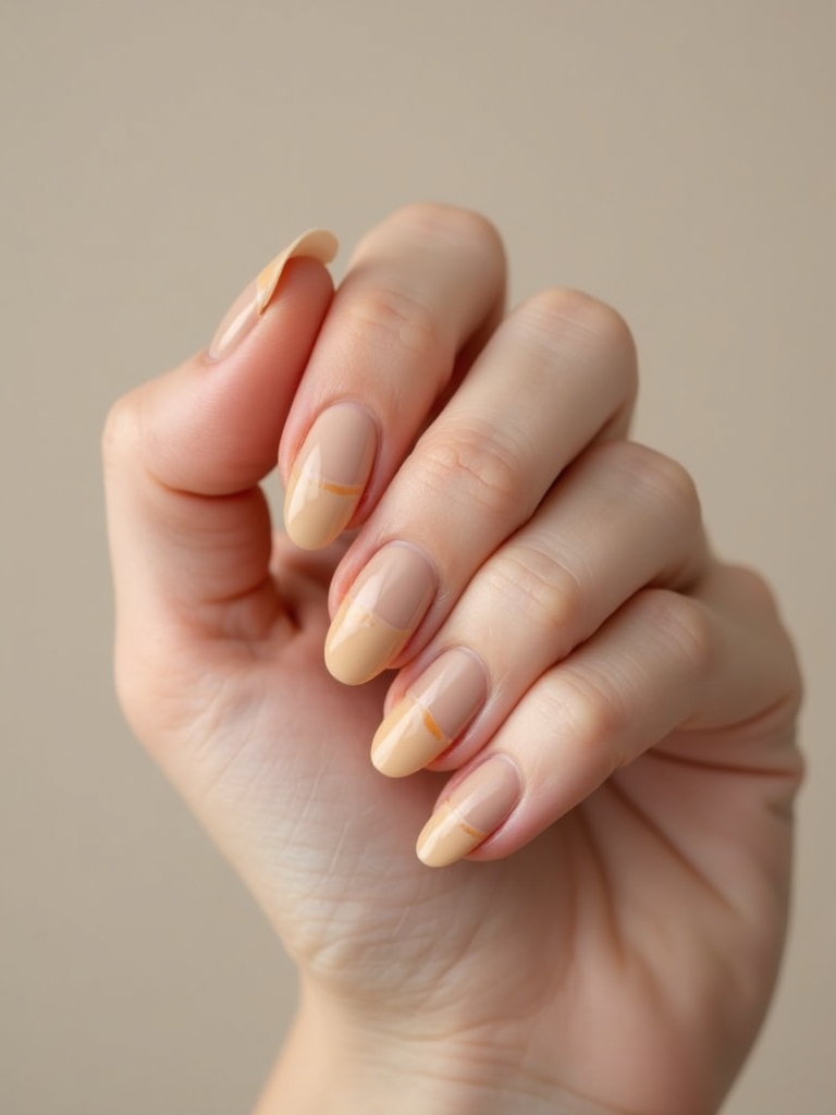 Neutrale Maniküre-Akzente in Schildpattoptik
