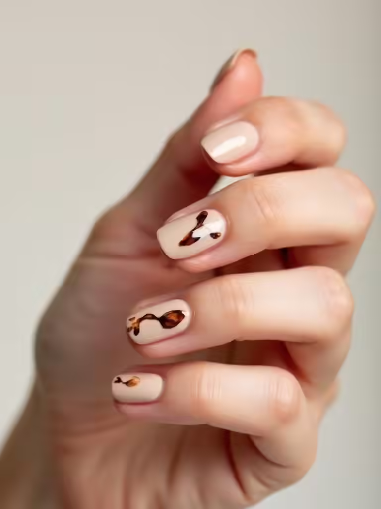 neutraler, glänzender Schildpatt-Akzent