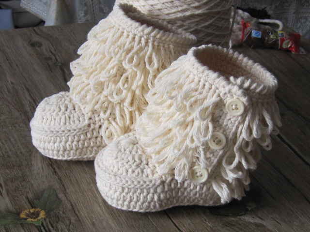 Original Häkelbabystiefel 8