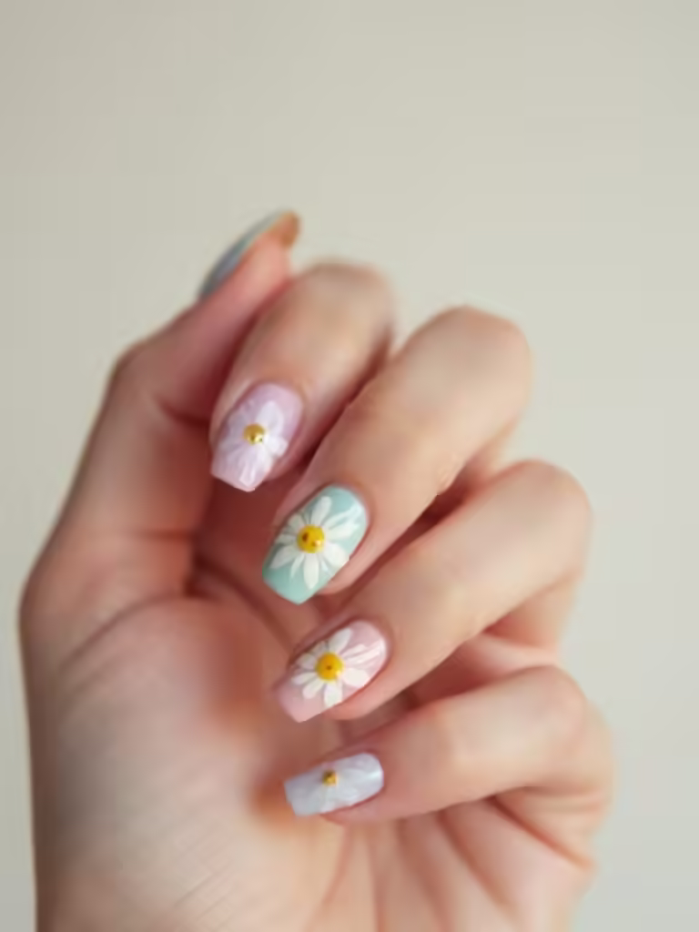 Französische Gänseblümchen-Tipps in Pastelltönen