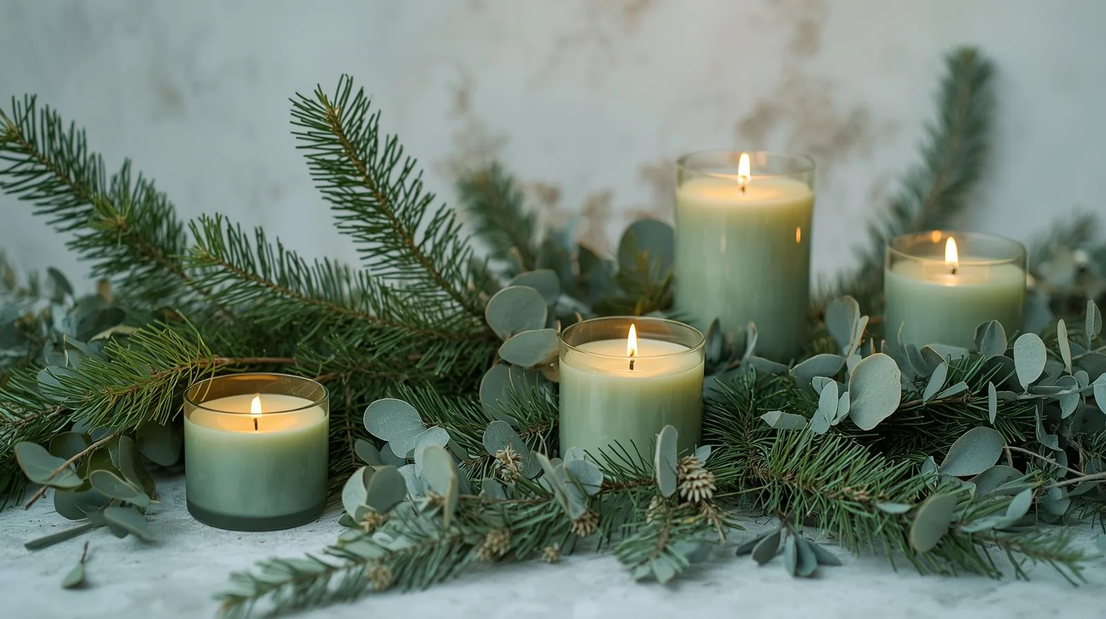 Kiefern-Eukalyptus-Aromakerzen