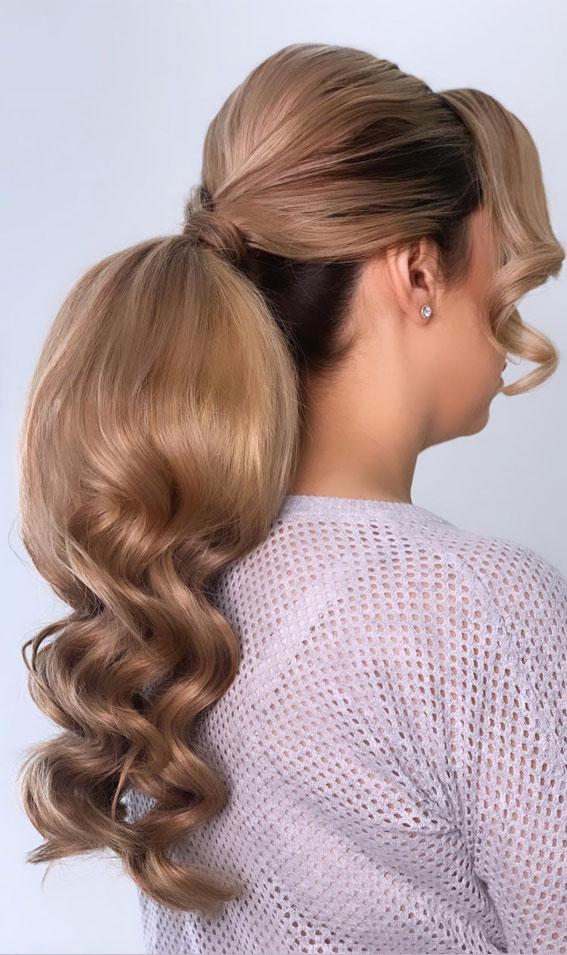 Pferdeschwanzfrisur, Pferdeschwanzfrisuren für Hochzeit, Pferdeschwanzfrisuren für schwarze Haare, Pferdeschwanzfrisuren Abschlussball, hohe Pferdeschwanzfrisuren, Pferdeschwanzfrisuren für Bräute, strukturierte Pferdeschwanzfrisuren Frisuren