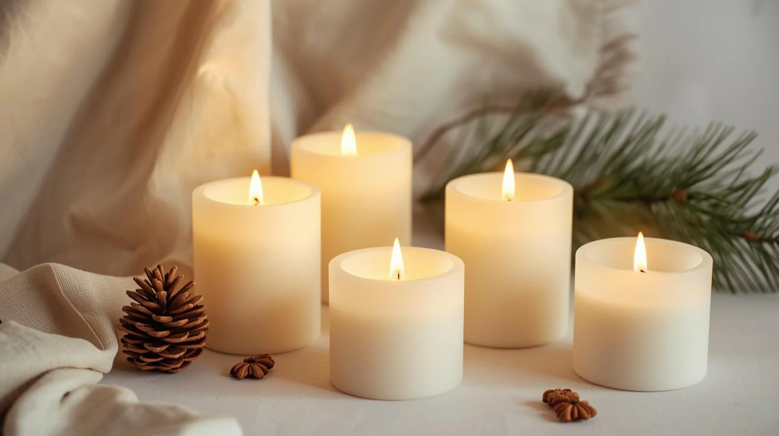 erfrischender Duft von Kiefernkerzen