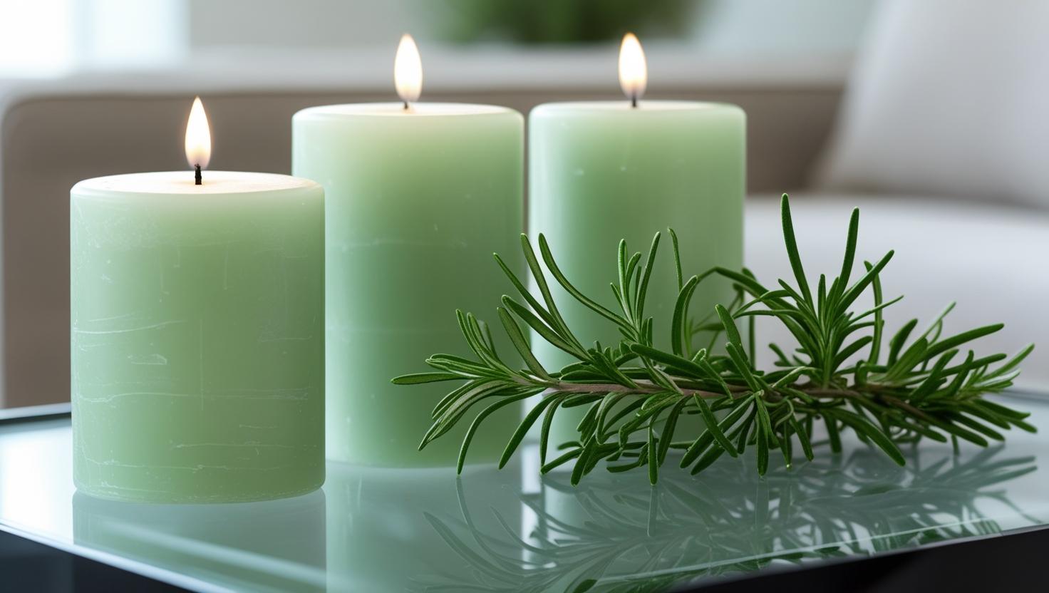 Rosmarin -Düfte für Kerzen zur Verbesserung der Konzentration