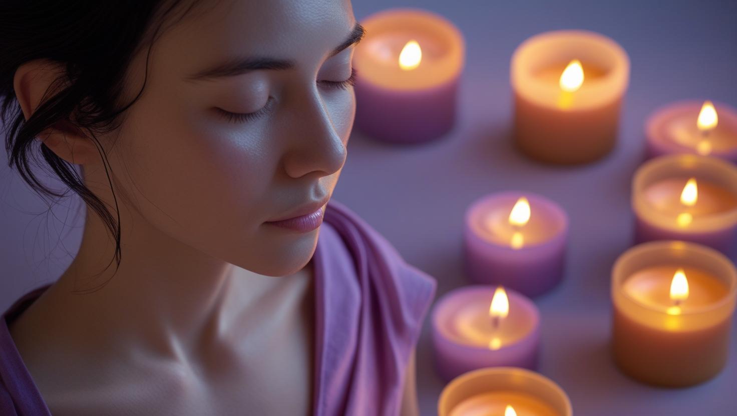 duftende Kerzen und Achtsamkeit