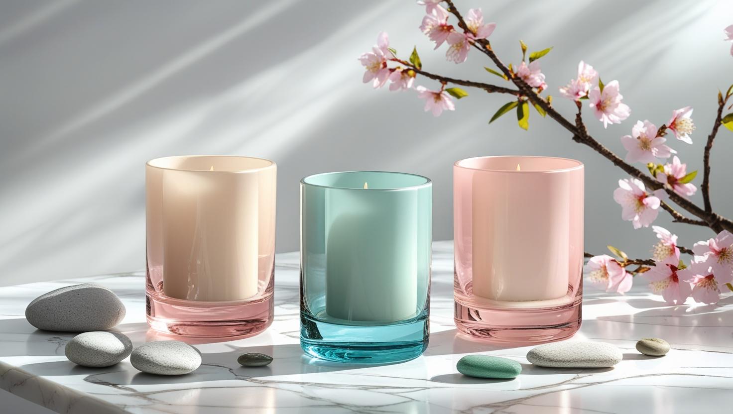 Duft -Glaskerzen für Entspannung und Wohlbefinden