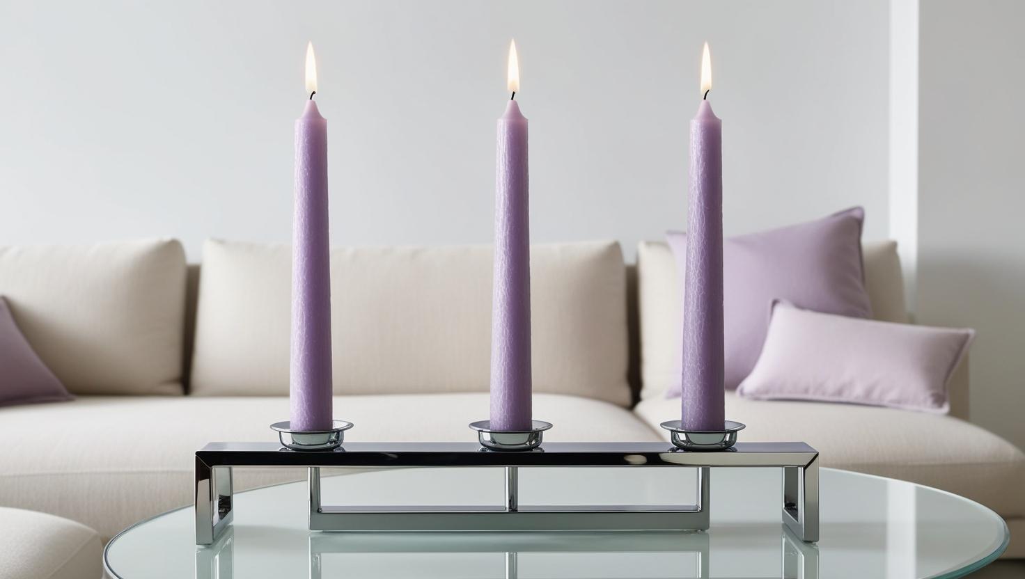 Duft hohe Kerzen in einzigartigen Kerzeninhaber