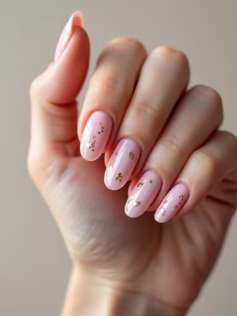 halbtransparentes milchiges Rosa mit Gold