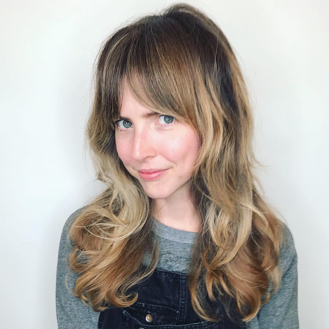 Shag geschnitten für ovale Gesichter