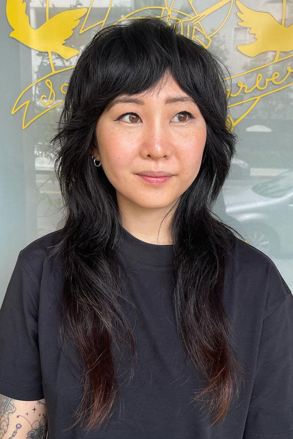 Rasierer Shag Haarschnitt, langes Haar Shag Haarschnitt