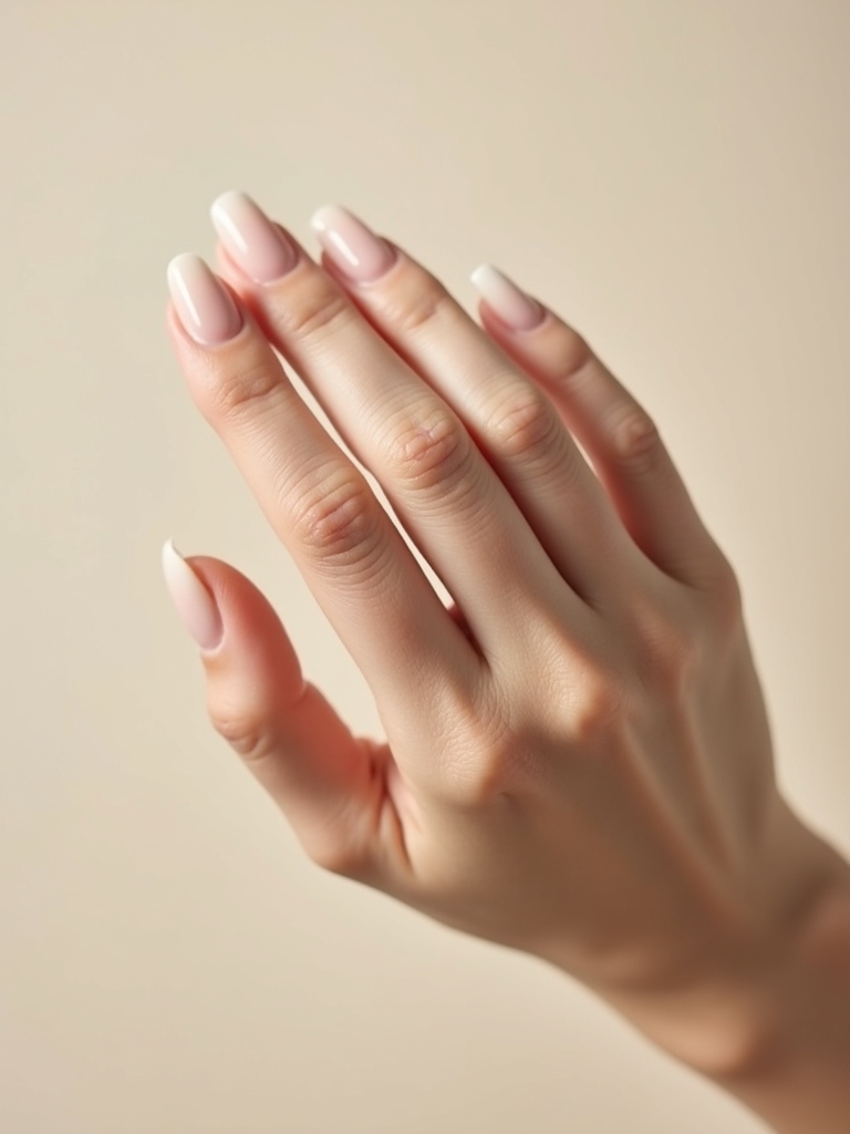 rein glänzendes milchiges Beige