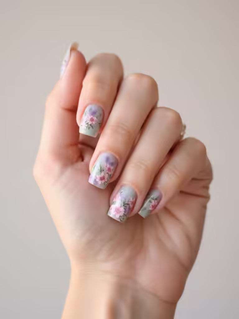 transparente, geschichtete Aquarellblüten