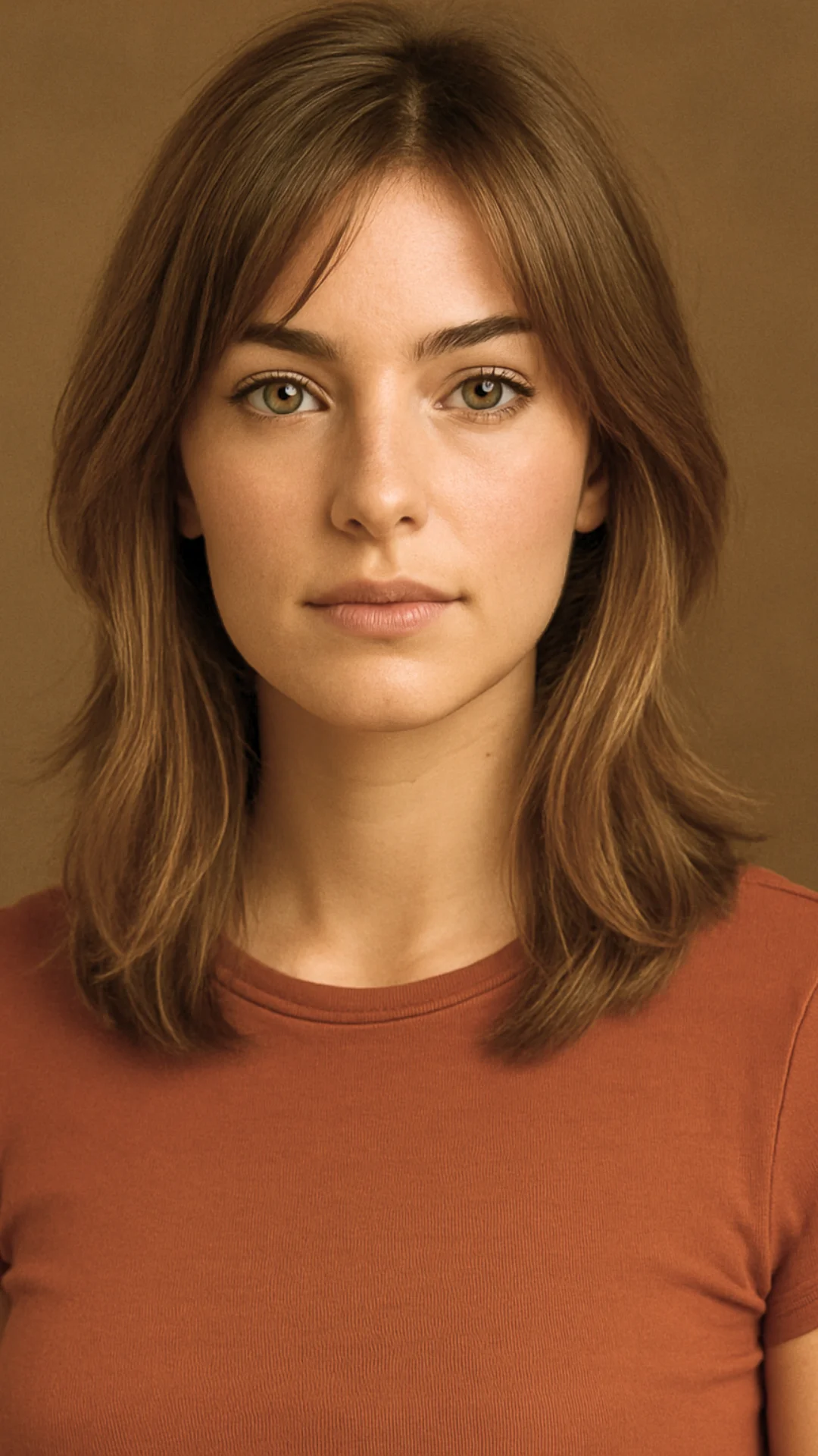 Schulterlange geschichtete Haarschnitt auf Frau mit weichen Wellen und Gesichtsrahmenschichten