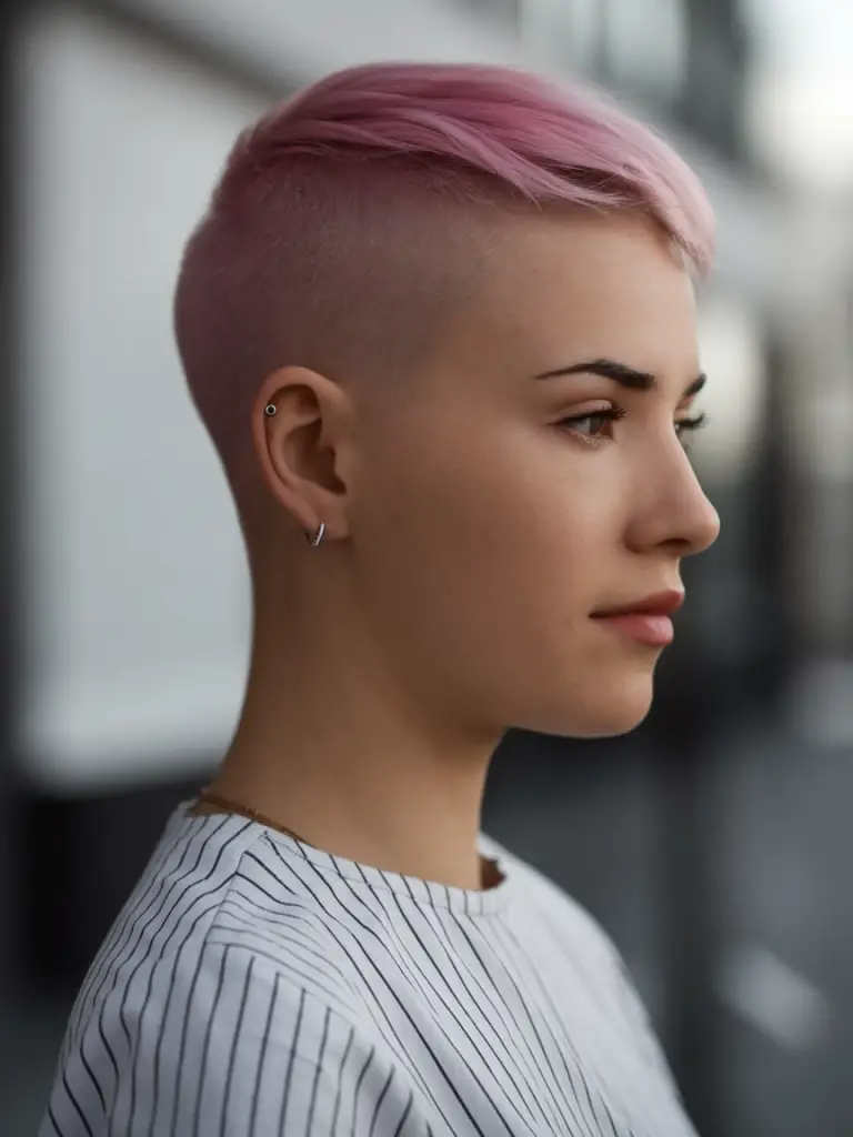 Sanfter Lavendel-Buzz mit einem glatten Undercut