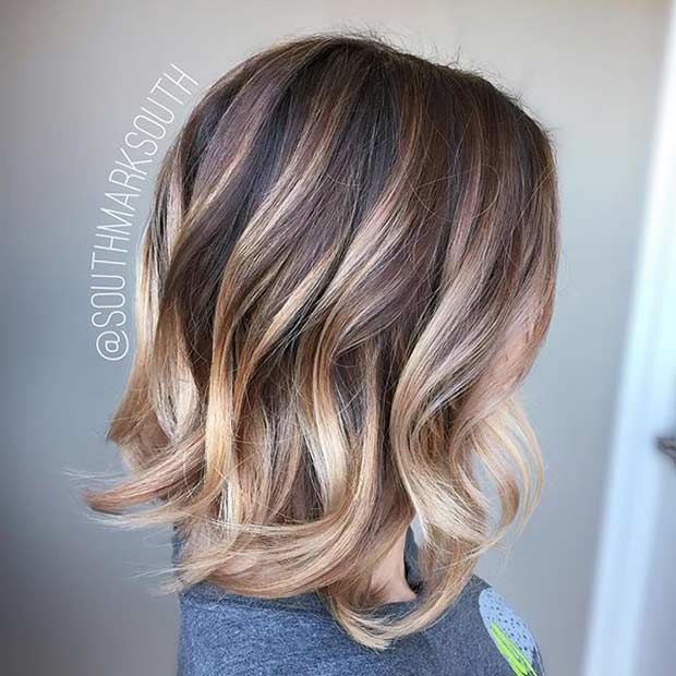 21 beste schulterlange Bob -Frisuren Balayage Ombre schulterlange Bob -Haarschnitt