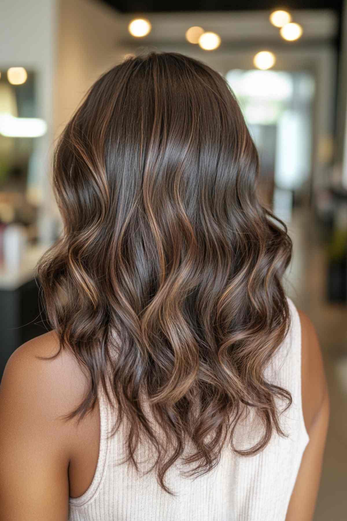 Sonnenverkleidete Brünette für braune Haut