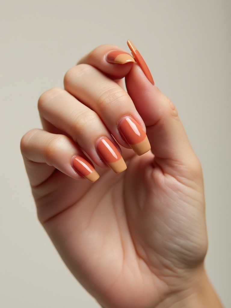 Terrakotta-glänzende kurze Acrylfarben