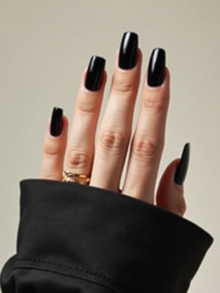 Texturierter Schwarz-auf-Schwarz-Glamour