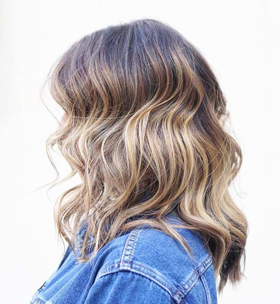 21 schicke Lob -Haarschnitte für mühelose Sommerstil Honigblonde Balayage Lob für dickes Haar