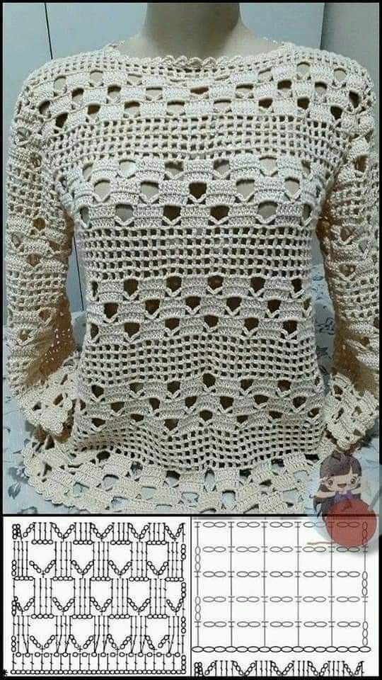 zeitlose Häkelblusenmodelle 3