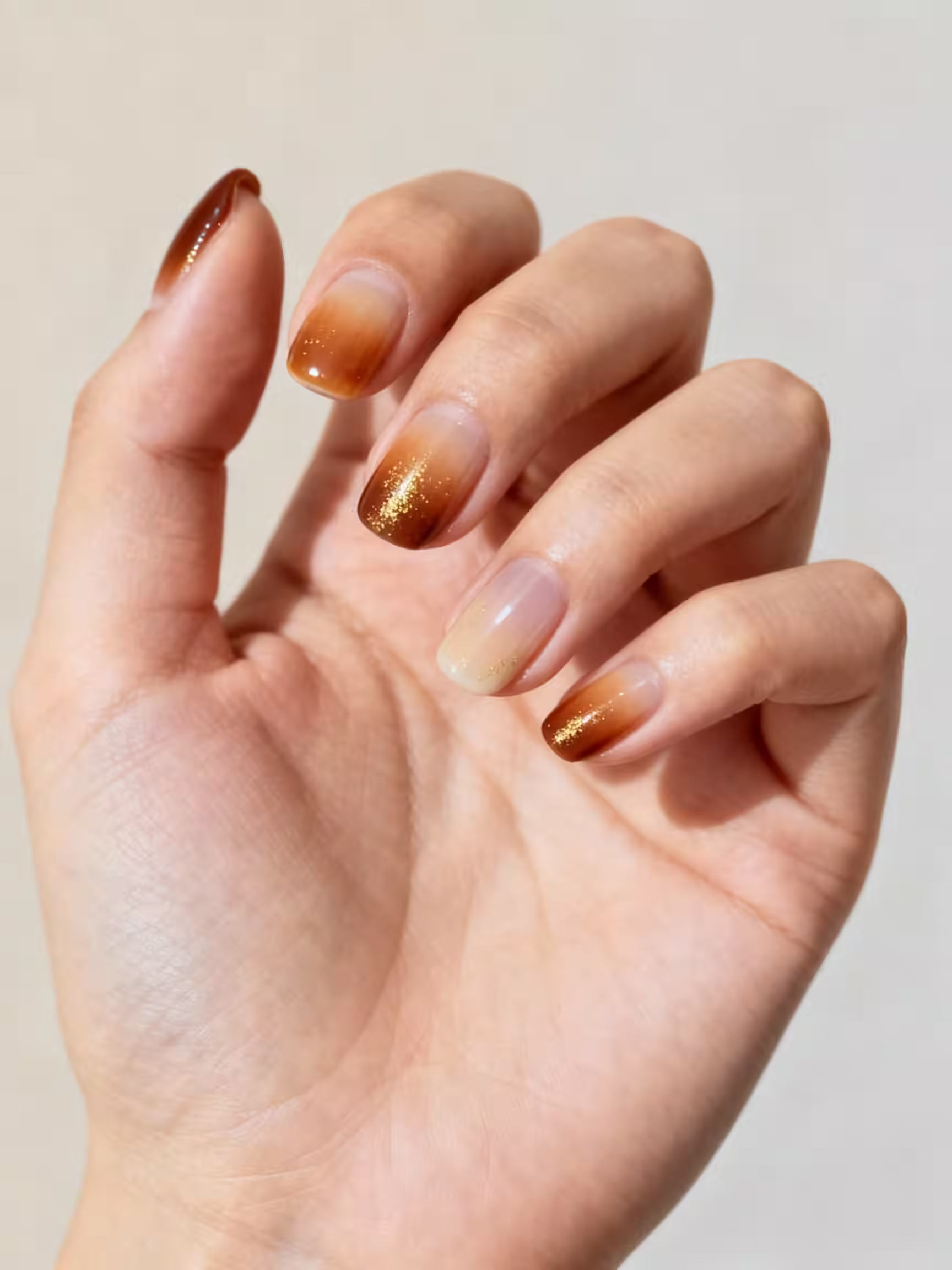 gerösteter Karamell-Ombr-Glanz