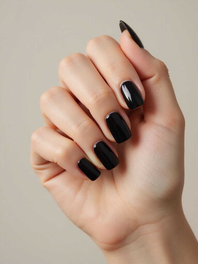 Luxuriöse Nägel in Schildpatt-Noir-Optik