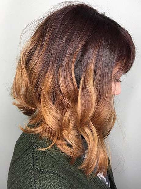 Lange umgekehrte Bob -Frisur