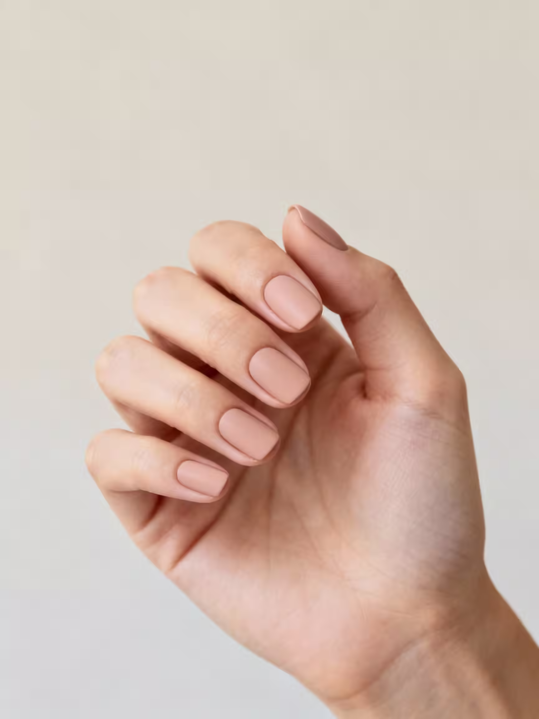 Samtmatte Nude-Maniküre