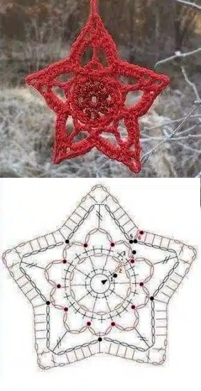 ganz einfach Stern häkeln 1