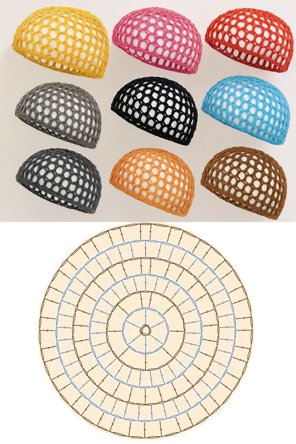 Vintage Häkeln Frauen Sommer Sonnenhut häkeln freie Muster 1