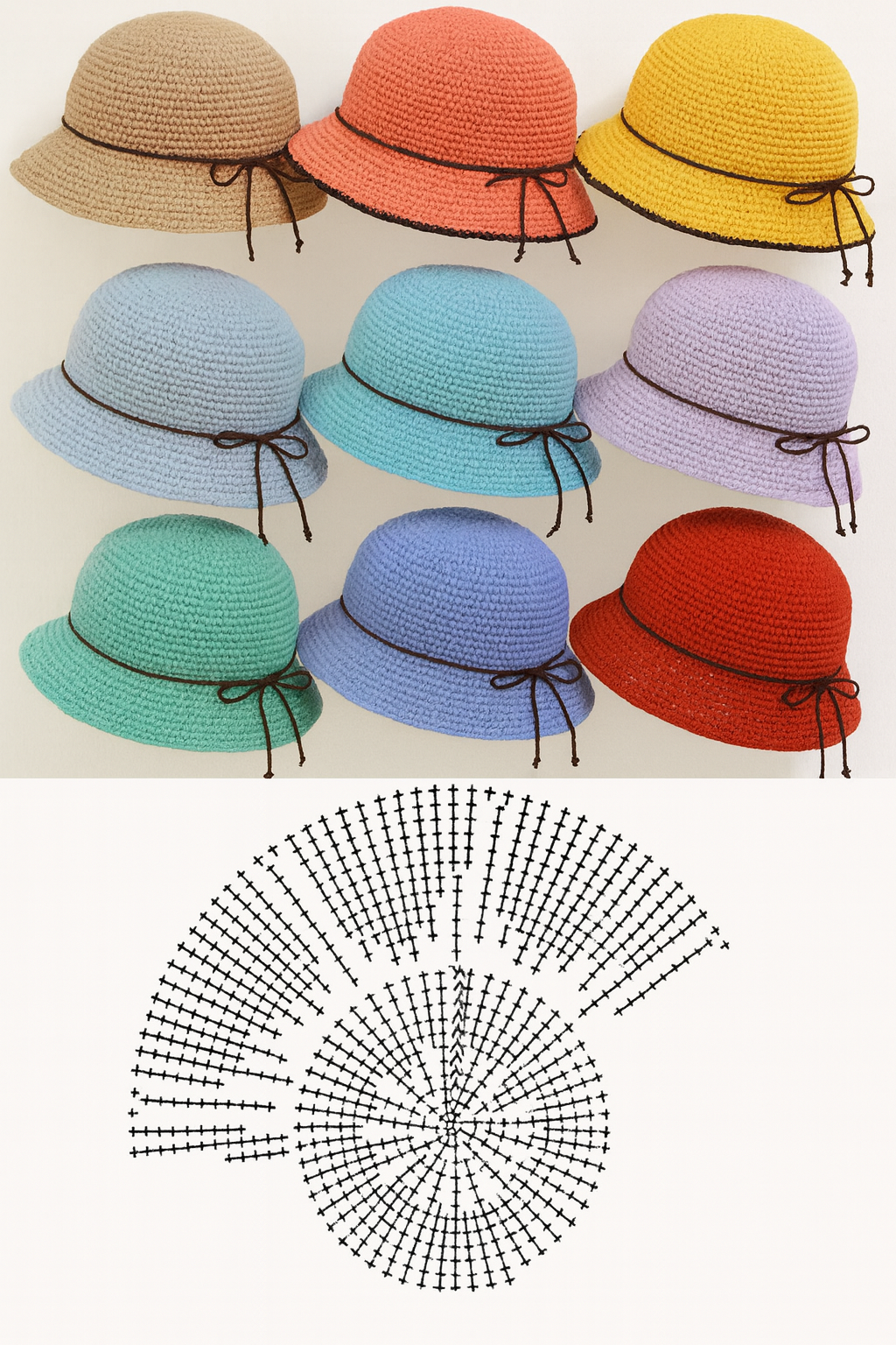 Vintage Häkeln Frauen Sommer Sonnenhut Häkelfreie Muster 6