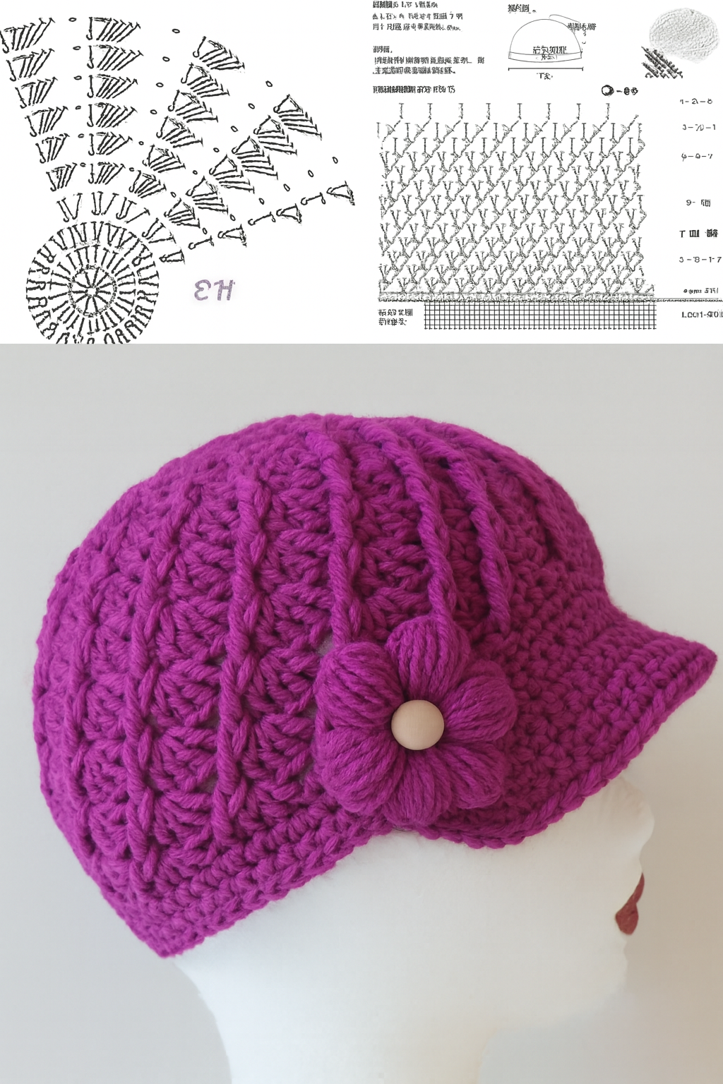 Vintage Häkeln Frauen Sommer Sonnenhut häkeln freie Muster