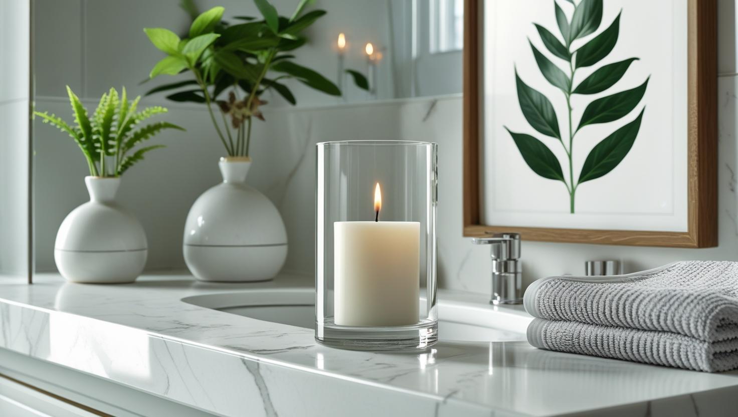 Votivkerzen für Badezimmerdekoration