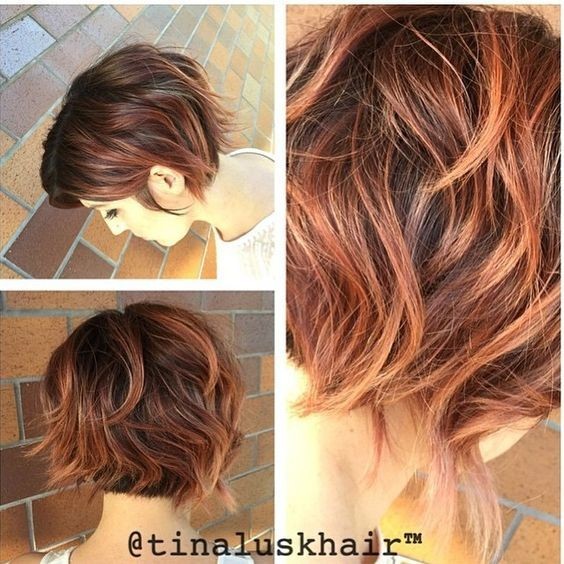 Welliger, kurzer Haarschnitt für dickes Haar