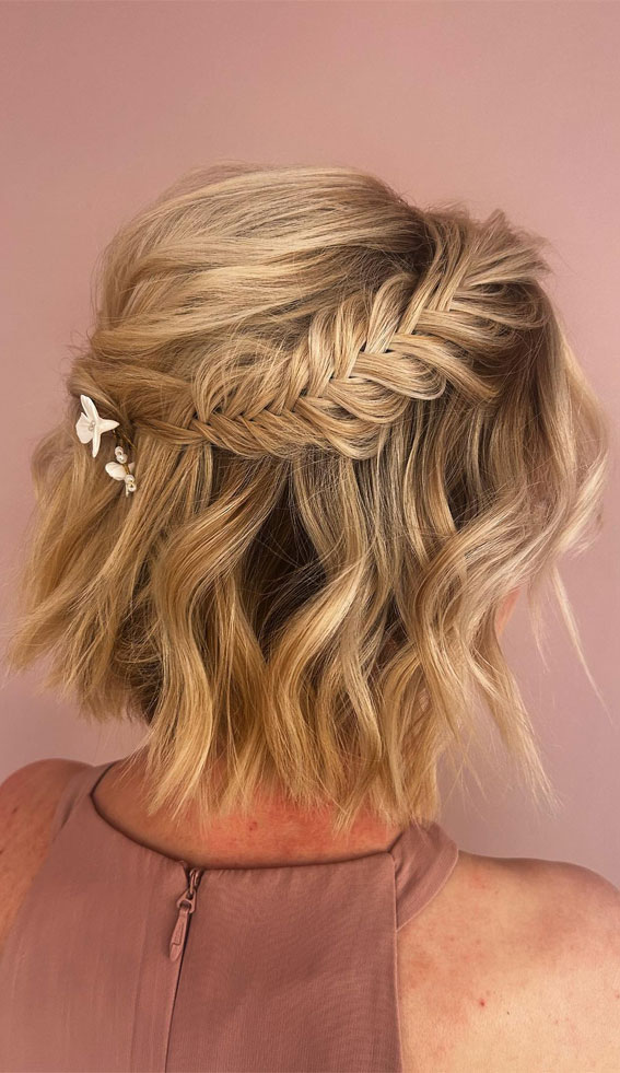 Hochsteckfrisur Brautfrisuren, Hochzeits Hochsteckfrisur Kurzhaare, Brautkurzfrisuren, Brautkurzhaare, Hochzeitsfrisuren Kurzes Haar, kurze Haaraufgüsse, kurze Haar Hochzeit Hochzeiten, kurze Haare Hochzeitsfrisuren, einfache Frisuren für kurze Haare