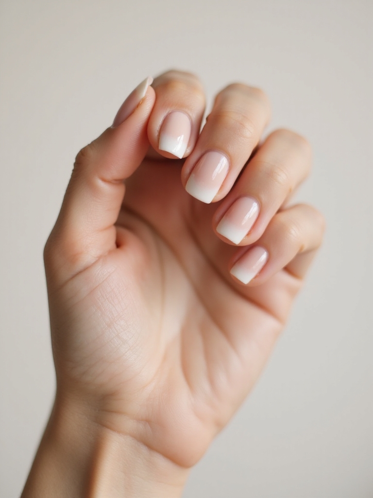 flüsterte milchige Ombre-Tipps