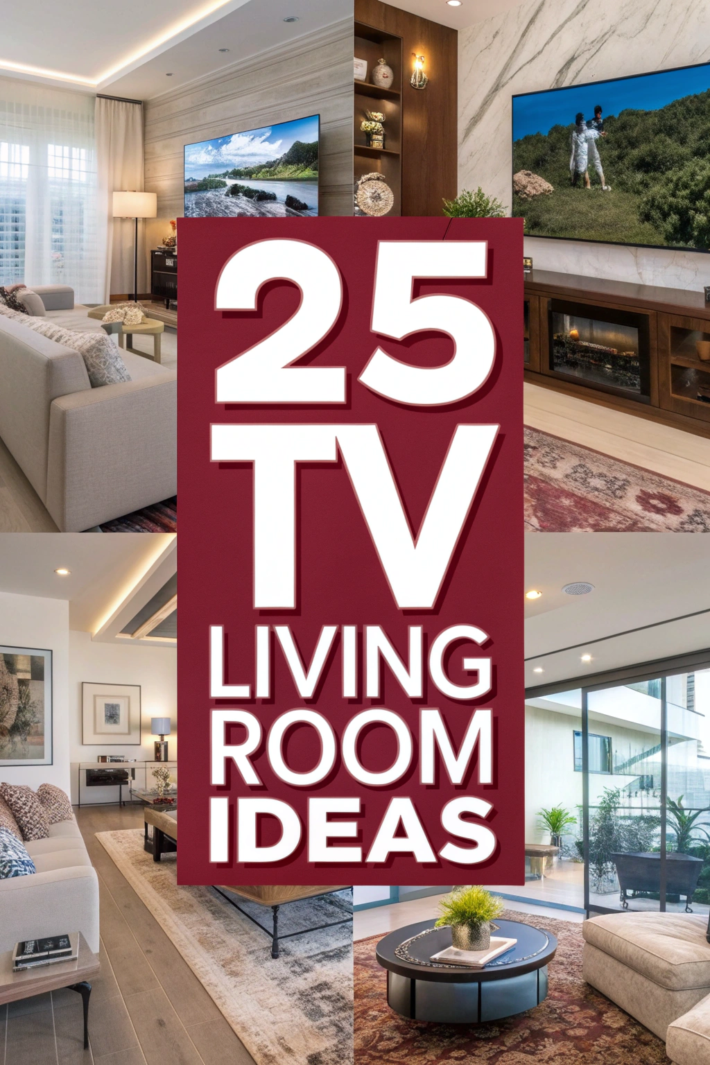 25 TV Wohnzimmer Ideen