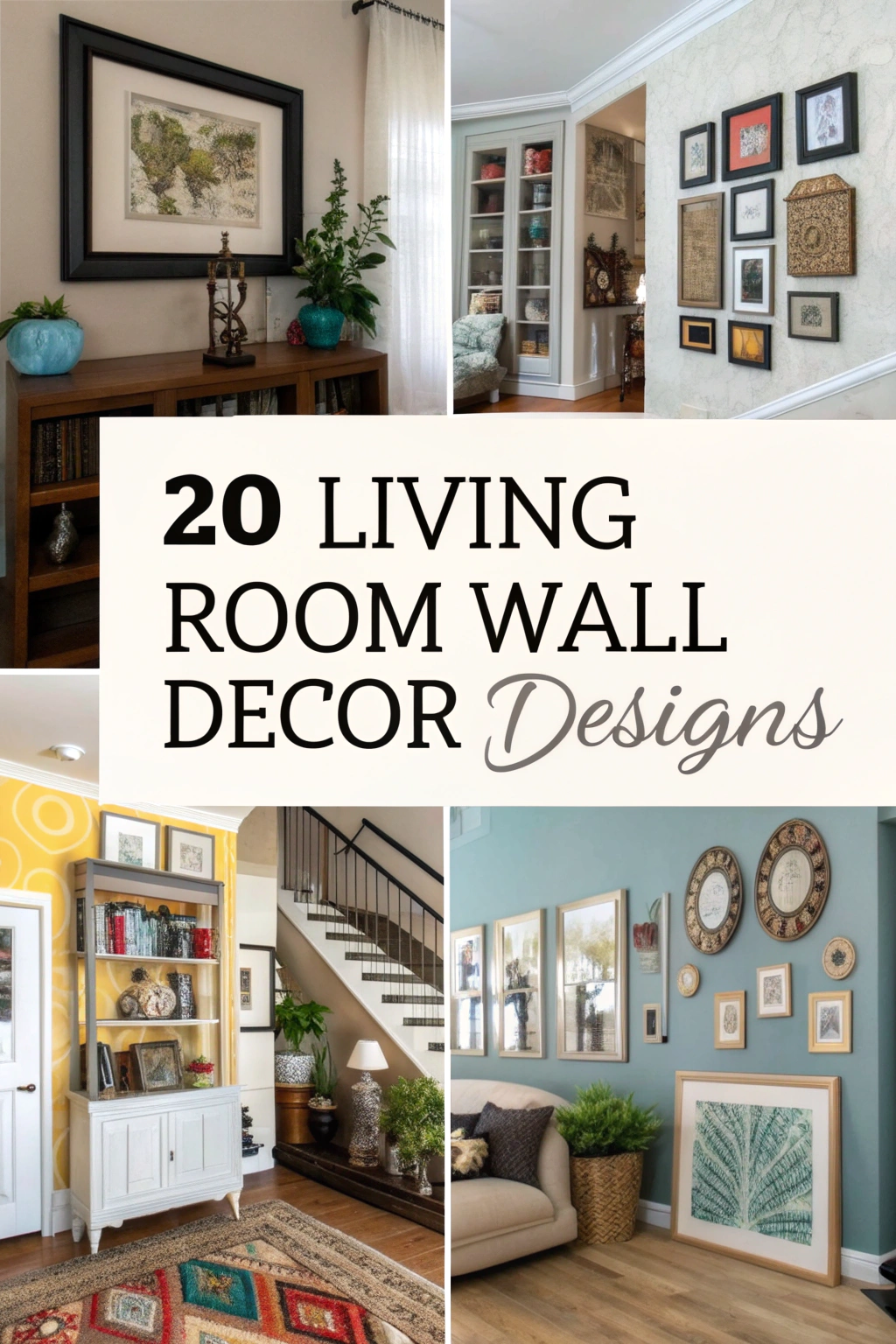 20 Wohnzimmer Wanddekoration Designs