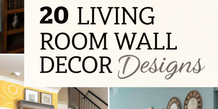 20 Wohnzimmer Wanddekoration Designs